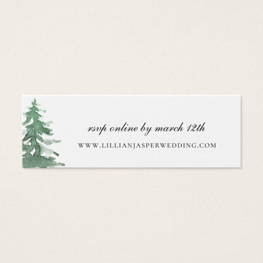 Rustic Watercolor Forest Mariage Website RSVP (Devant)