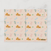 Rustic Watercolor garçon fille baby shower Carte p (Dos)