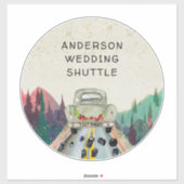 Rustic Watercolor Mariage navette Étiquette (Feuille)