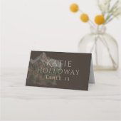 Rustic Watercolor Mountain Landscape Wedding (Voorkant)