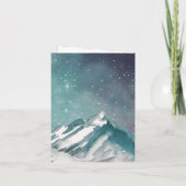 Rustic Watercolor Mountains Pine Carte de remercie (Dos)