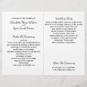 Rustic Watercolor Mountains Pine Wedding programme (Dos)