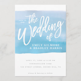 Rustic Waterverf Blue Kaart