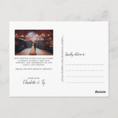 Rustic Waterverf Forest Wedding Foto bedankt Briefkaart (Achterkant)