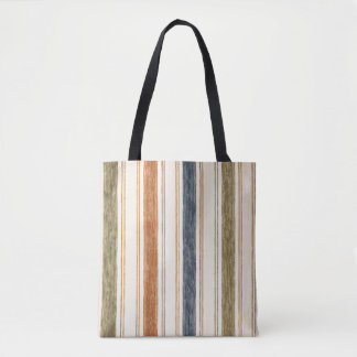 Rustic waterverf gestreepte boodschappentas draagtas