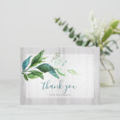 Rustic Waterverf Greenery Bedankt voor je kaarten (Staand voorkant)