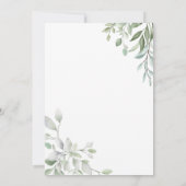 Rustic Waterverf Greenery Floral Bachelorette Kaart (Achterkant)