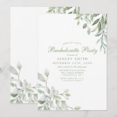 Rustic Waterverf Greenery Floral Bachelorette Kaart (Voorkant / Achterkant)