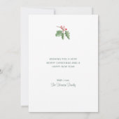 Rustic Waterverf Greenery Foto Merry Kerstmis Feestdagenkaart (Achterkant)