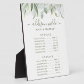 Rustic Waterverf Greenery Price Menu Fotoplaat (Zijkant)