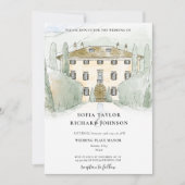 Rustic Waterverf Manor House Italy Toscany Kaart (Voorkant)