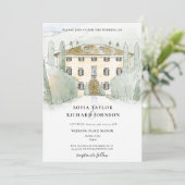 Rustic Waterverf Manor House Italy Toscany Kaart (Staand voorkant)