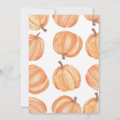 Rustic Waterverf Pumpkin Sweet 16-partijendag Kaart (Achterkant)