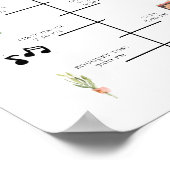 Rustic Waterverf Trouwdag Programma Poster (Hoek)