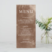 Rustic Waterverf Wild Greenery Fern Wedding Menu (Staand voorkant)