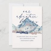 Rustic Waterverf Woodland Forest Save the Date Kaart (Achterkant)