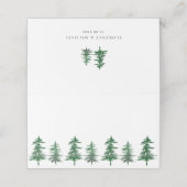 Rustic Waterverf Woodland Trees Wedding (Buitenkant ongevouwen)