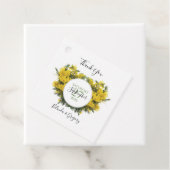 Rustic Wattle Acacia Wedding Gift Bedankjes Labels (In situ)