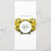 Rustic Wattle Acacia Wedding Menu (Achterkant)