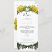 Rustic Wattle Acacia Wedding Menu (Voorkant / Achterkant)