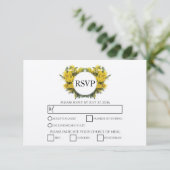 Rustic Wattle Acacia Wedding RSVP Kaarten (Staand voorkant)