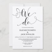 Rustic We Do Faire-part de mariage Card - Calligra (Devant)