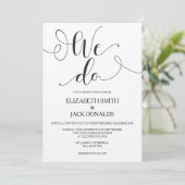 Rustic We Do Faire-part de mariage Card - Calligra (Debout devant)