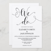 Rustic We Do Faire-part de mariage Card - Calligra (Devant / Derrière)