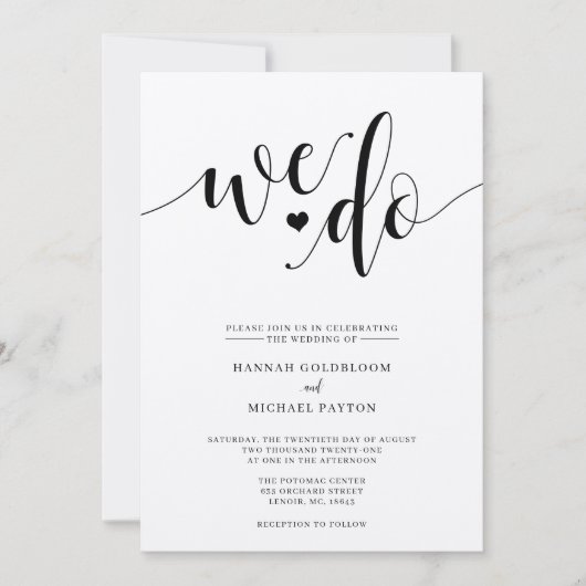 Rustic We doen een huwelijksuitnodiging Kaart (Voorkant)