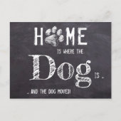 Rustic We hebben de Dog Moving Announcement Postca Briefkaart (Voorkant)