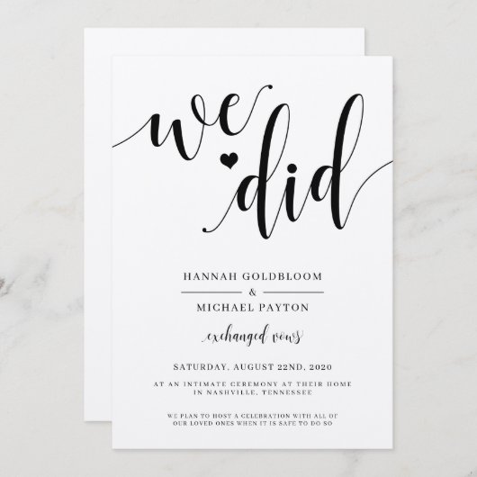 Rustic we hebben een aankondiging van een huwelijk (Voorkant / Achterkant)