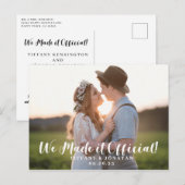 Rustic We hebben het officieel aangekondigd Briefkaart (Voorkant / Achterkant)