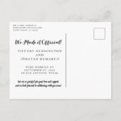 Rustic We hebben het officieel aangekondigd Briefkaart (Achterkant)