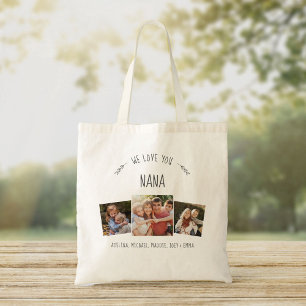Rustic WE HOUDEN VAN JE NANA Grandmoeder Photo Col Tote Bag