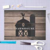 Rustic Weathered Wood Black Barn Country Wedding Tissuepapier (Craft)