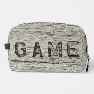 Rustic Weathered Wooden GAME woord Toilettasje