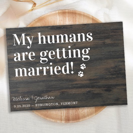 Rustic Weddenschap Mijn mensen worden getrouwd Save The Date