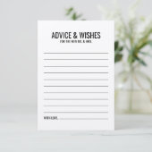 Rustic Wedding Advice en Wishes Kaart (Staand voorkant)