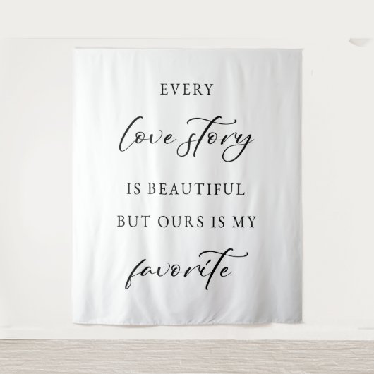 Rustic Wedding Backdrop Banner Wandkleed (Voorkant)