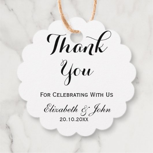 Rustic Wedding Bedankt Bedankjes Labels (Achterkant)