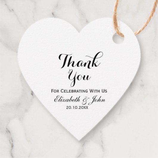 Rustic Wedding Bedankt Bedankjes Labels (Achterkant)