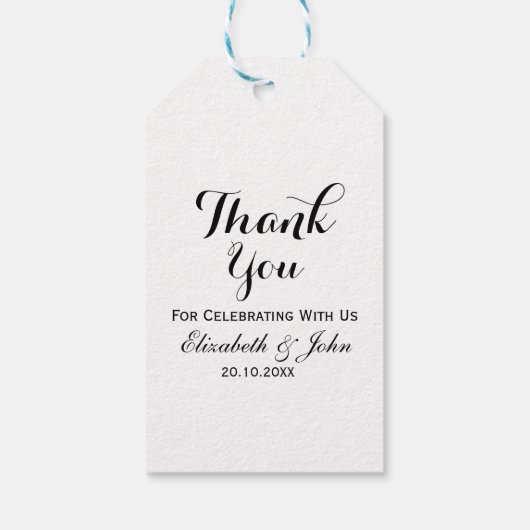 Rustic Wedding Bedankt Cadeaulabel (Achterkant)