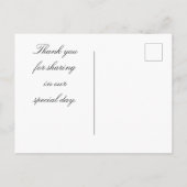 Rustic Wedding Brown Woodgrain Foto Hartelijk dank Briefkaart (Achterkant)