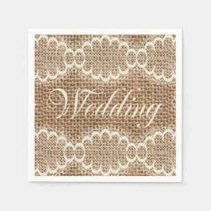 Rustic Wedding Burlap Lace Servetten