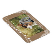 Rustic Wedding Burlap Lights Save the Date Magneet (Rechterzijde)