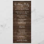 Rustic Wedding Ceremony Program Programma (Achterkant)