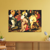 Rustic Wedding, detail van dansende mensen Canvas Afdruk (Insitu (Woonkamer))