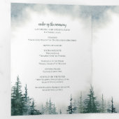 Rustic Wedding Drivoudig Letter Fold Program Drieluik Programma (Binnenzijde eerst)