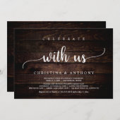 Rustic Wedding Elopement Dinner Kaart (Voorkant / Achterkant)