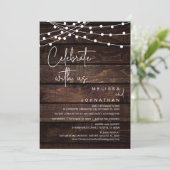 Rustic Wedding Elopement Party, vieren met ons Kaart (Staand voorkant)